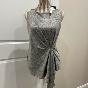 NWT White House black market  Gray Sleeveless Top New Size S